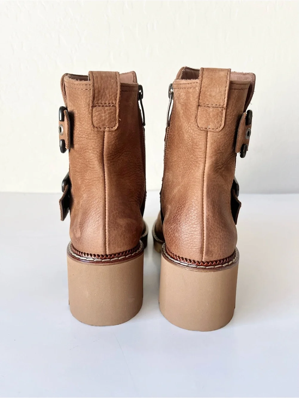 Paul Green Balboa Moto ankle Boots distressed suede leather NEW US 6
